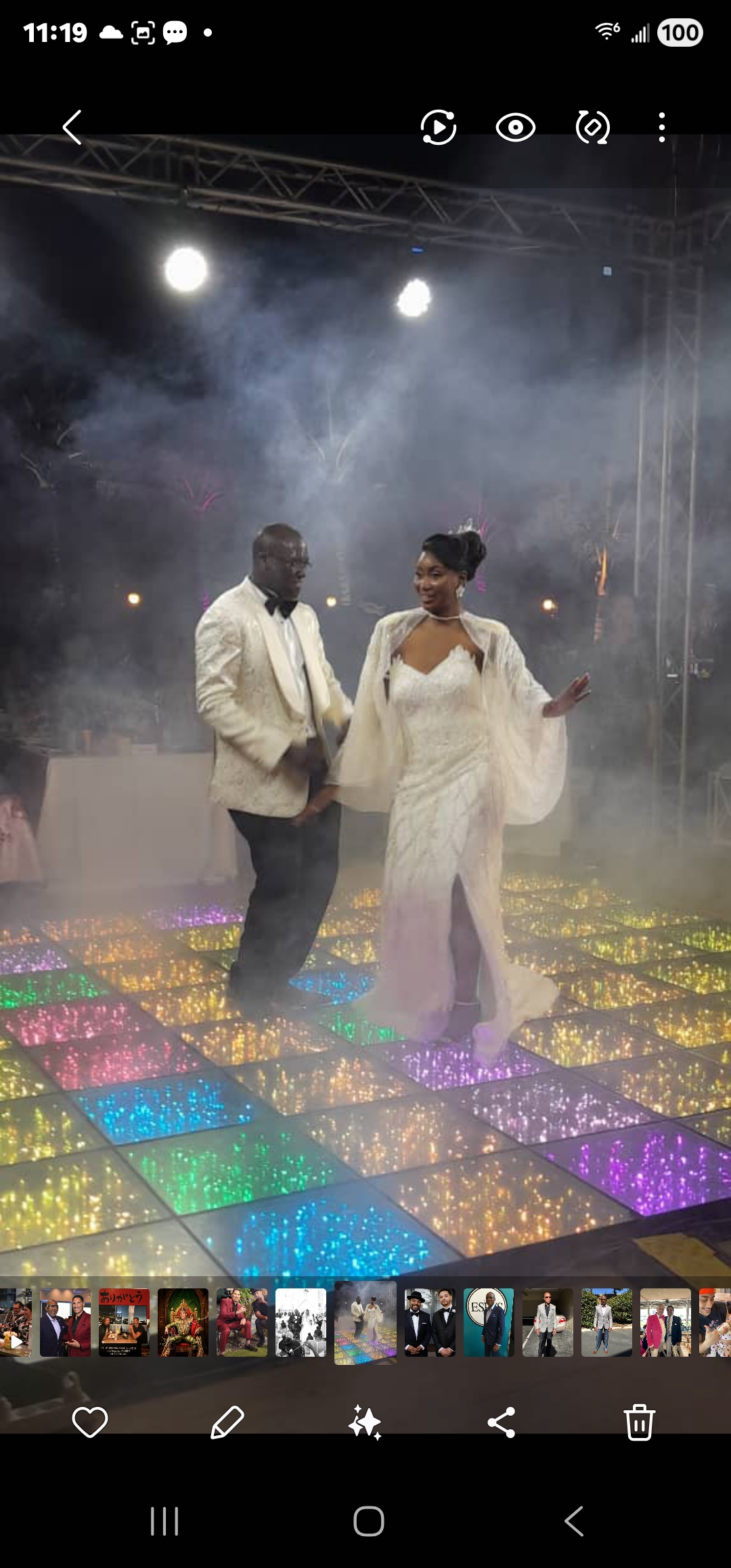 Woody Wilson bespoke wedding first dance on LED floor